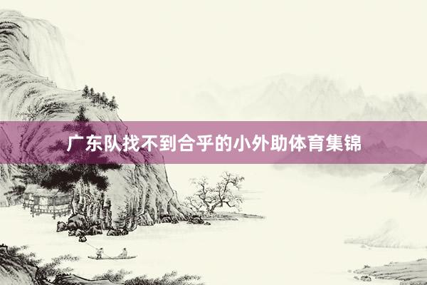 广东队找不到合乎的小外助体育集锦