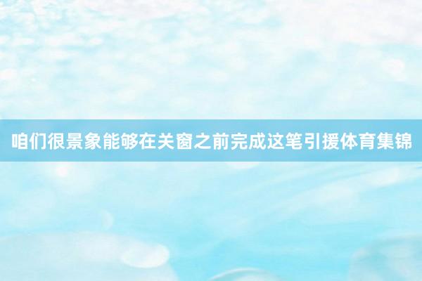 咱们很景象能够在关窗之前完成这笔引援体育集锦