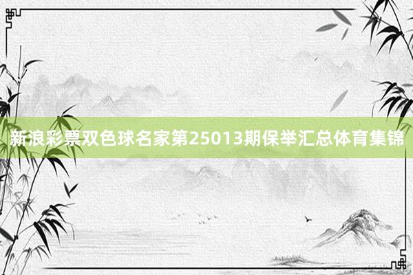 新浪彩票双色球名家第25013期保举汇总体育集锦