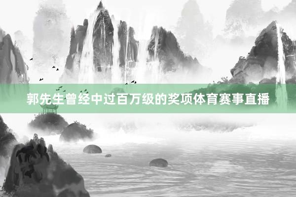 郭先生曾经中过百万级的奖项体育赛事直播