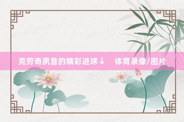 克劳奇夙昔的精彩进球↓    体育录像/图片