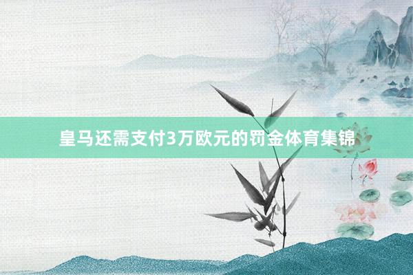 皇马还需支付3万欧元的罚金体育集锦