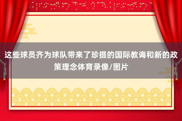 这些球员齐为球队带来了珍摄的国际教诲和新的政策理念体育录像/图片