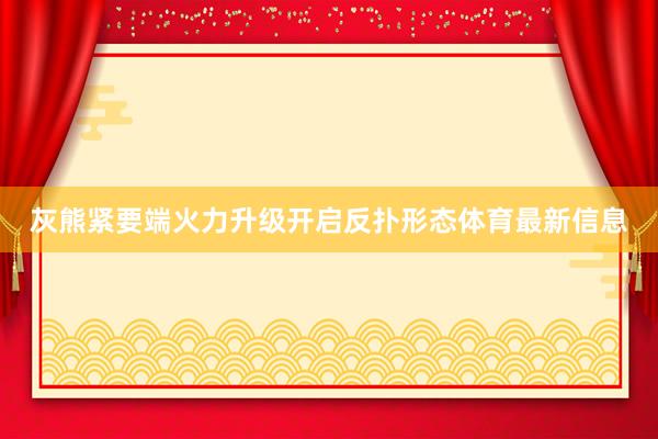 灰熊紧要端火力升级开启反扑形态体育最新信息