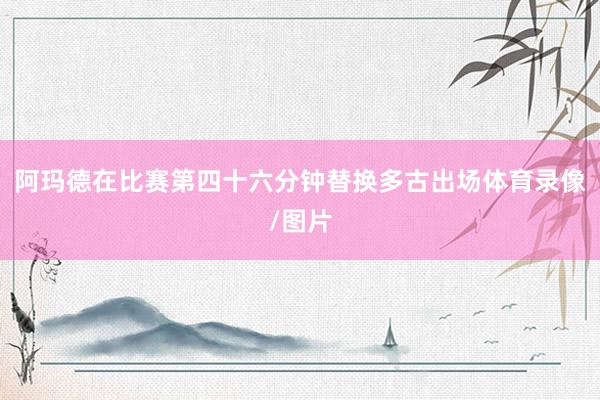 阿玛德在比赛第四十六分钟替换多古出场体育录像/图片