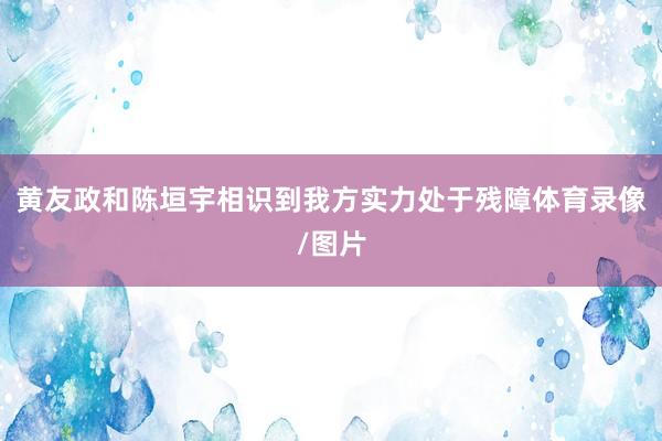 黄友政和陈垣宇相识到我方实力处于残障体育录像/图片