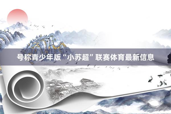 号称青少年版“小苏超”联赛体育最新信息