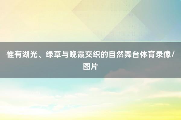 惟有湖光、绿草与晚霞交织的自然舞台体育录像/图片
