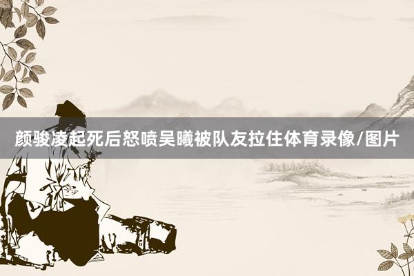 颜骏凌起死后怒喷吴曦被队友拉住体育录像/图片