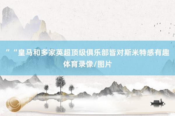 ”“皇马和多家英超顶级俱乐部皆对斯米特感有趣体育录像/图片