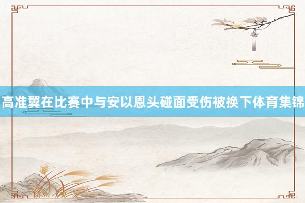 高准翼在比赛中与安以恩头碰面受伤被换下体育集锦